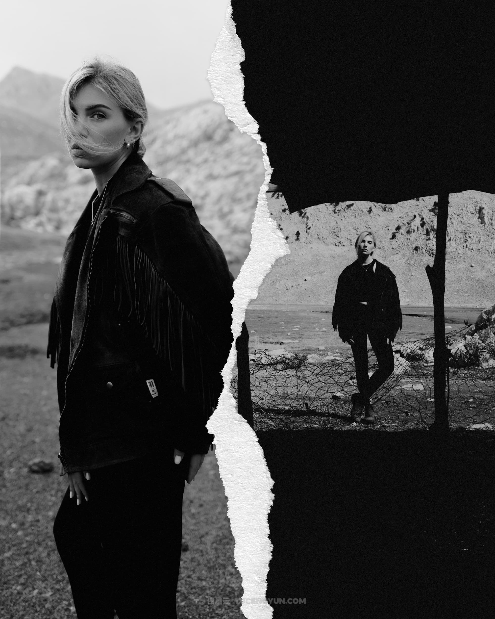 40款复古情绪风格拼贴艺术、双重曝光、胶片框架人像摄影后期照片设计排版PSD模板样机素材 KORZOV COLLAGES #1（14258）图层云