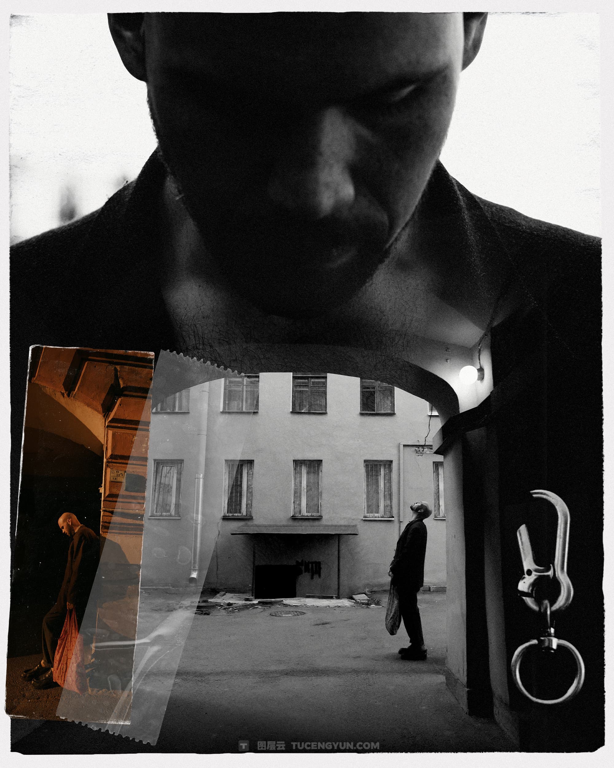 40款复古情绪风格拼贴艺术、双重曝光、胶片框架人像摄影后期照片设计排版PSD模板样机素材 KORZOV COLLAGES #1（14258）图层云