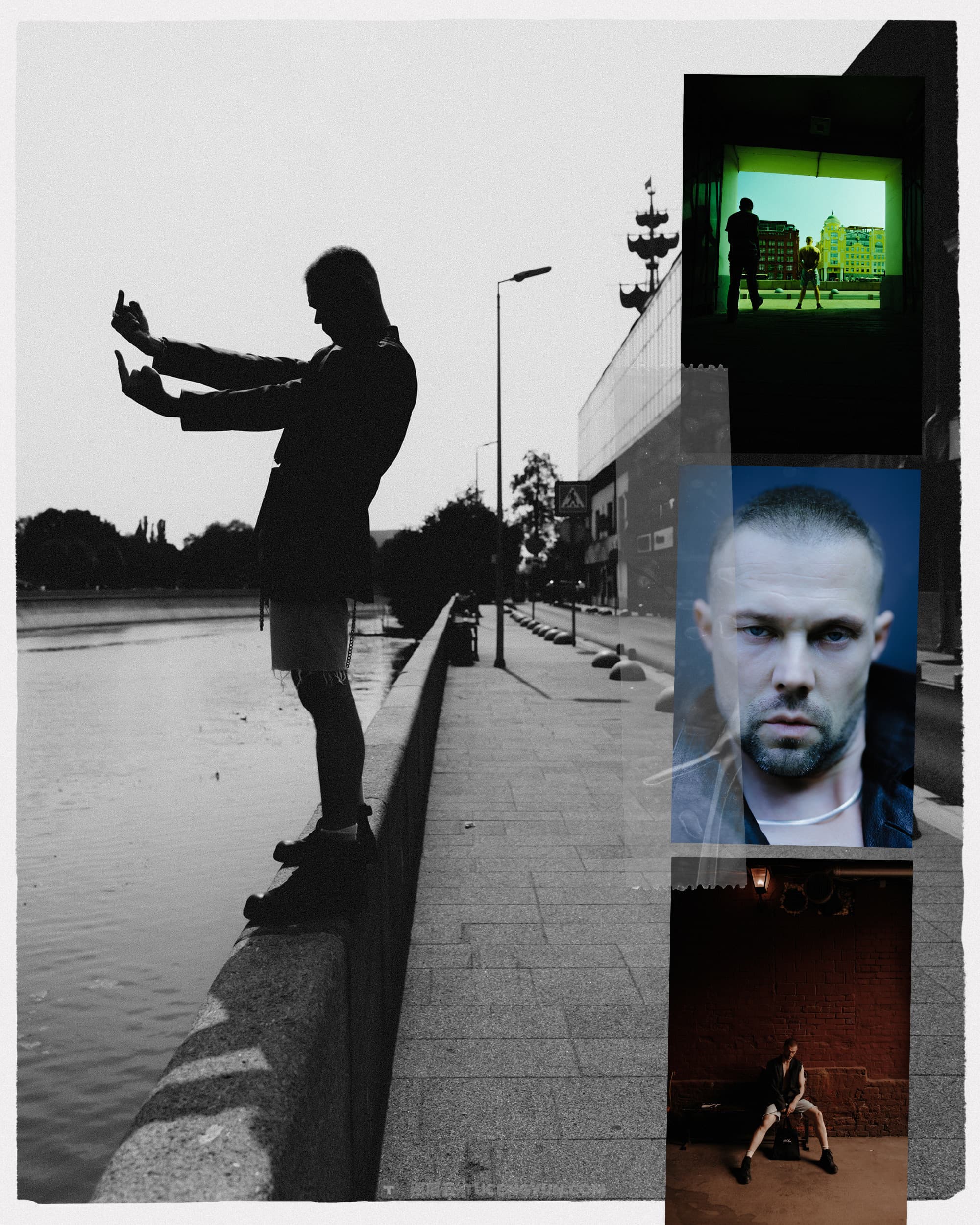 40款复古情绪风格拼贴艺术、双重曝光、胶片框架人像摄影后期照片设计排版PSD模板样机素材 KORZOV COLLAGES #1（14258）图层云