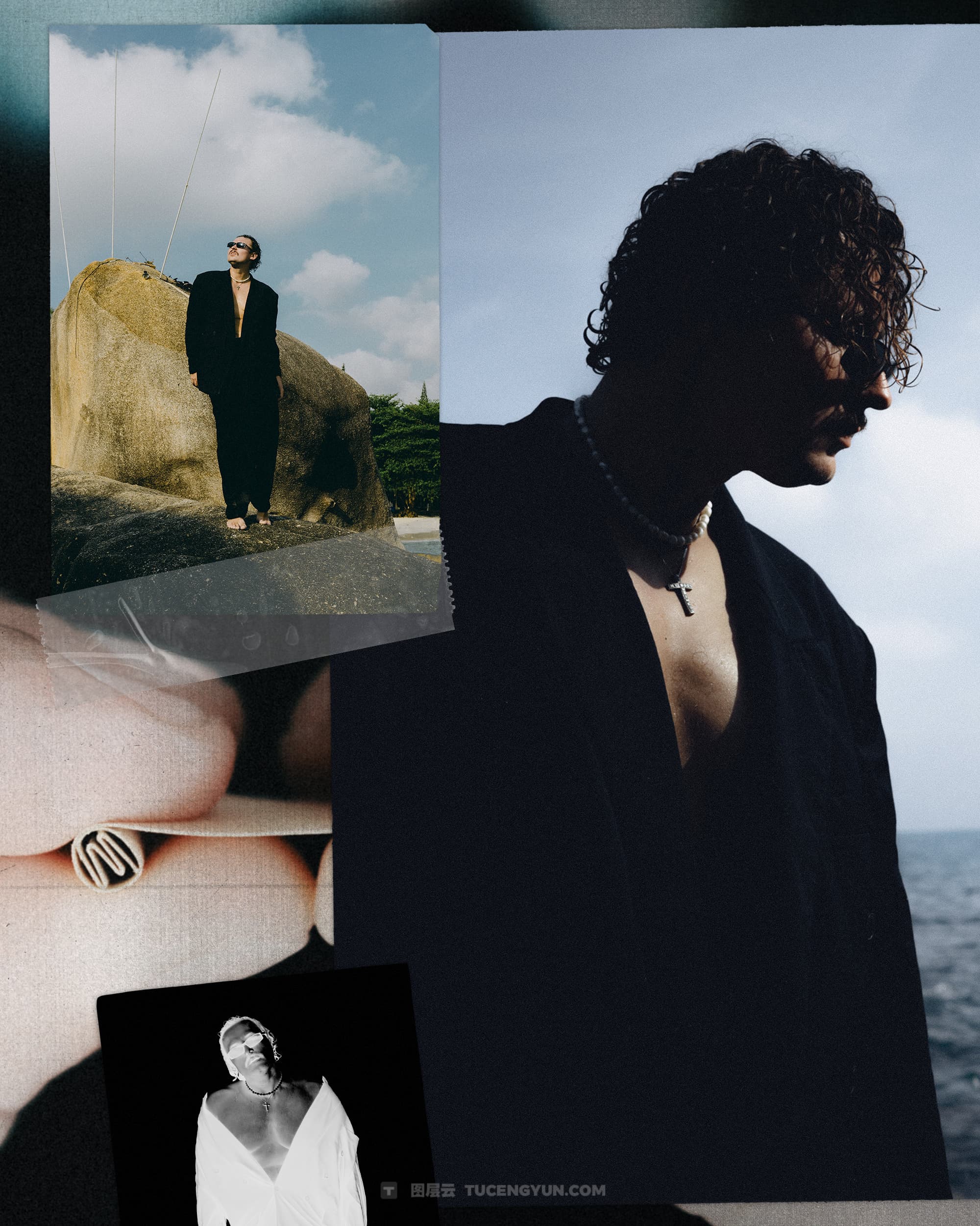 40款复古情绪风格拼贴艺术、双重曝光、胶片框架人像摄影后期照片设计排版PSD模板样机素材 KORZOV COLLAGES #1（14258）图层云