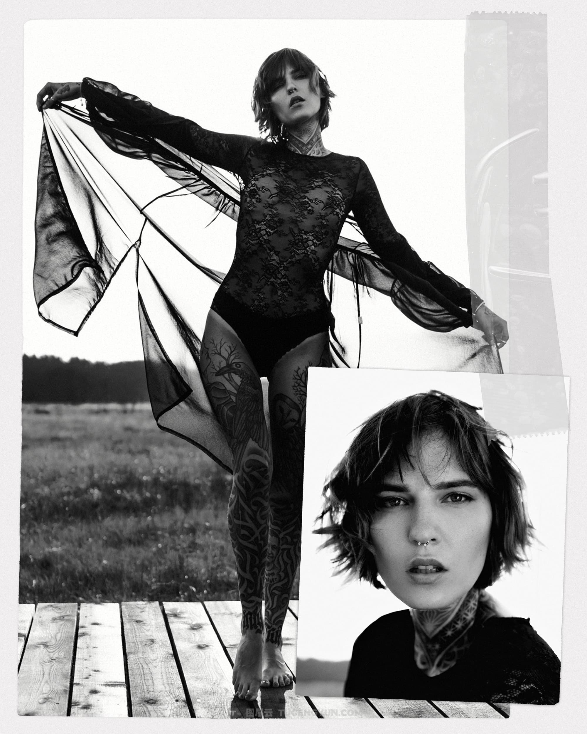 40款复古情绪风格拼贴艺术、双重曝光、胶片框架人像摄影后期照片设计排版PSD模板样机素材 KORZOV COLLAGES #1（14258）图层云