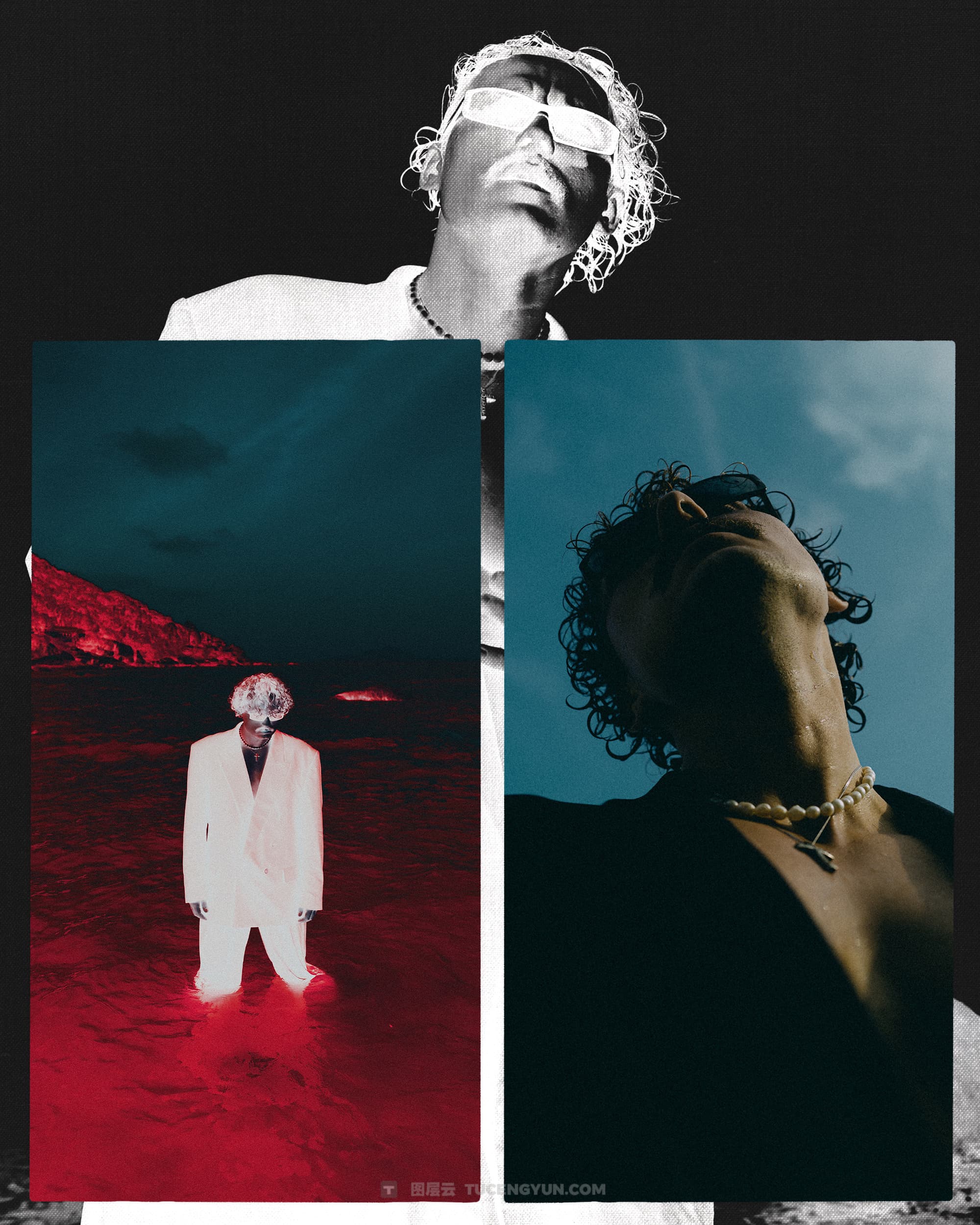 40款复古情绪风格拼贴艺术、双重曝光、胶片框架人像摄影后期照片设计排版PSD模板样机素材 KORZOV COLLAGES #1（14258）图层云