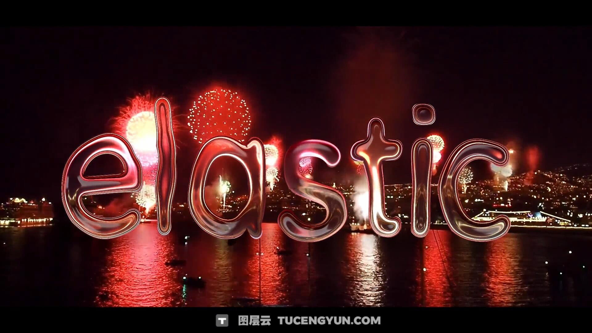 达芬奇预设：全新苹果液态玻璃风格流体弯曲文字标题效果动画（14263）图层云