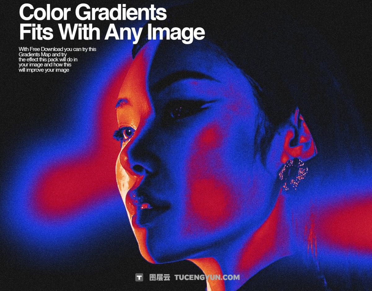 70个热感应酸性艺术渐变PS预设图像后期叠加预设素材 +70 HeatMap Color Gradients（14284）图层云