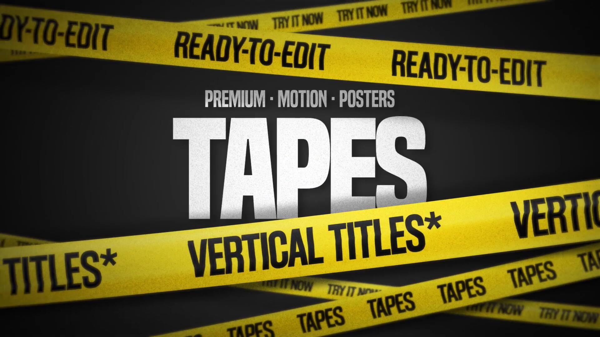 AE模板：大胆仿旧粗体风格胶带文字标题排版动态海报封面动画（14297）