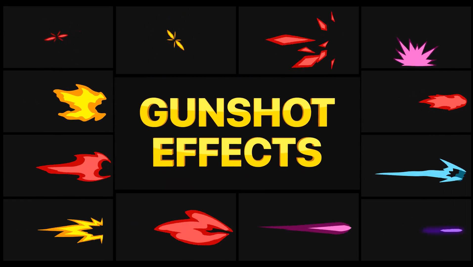 FCPX插件：趣味卡通漫画枪火效果动画（14298）