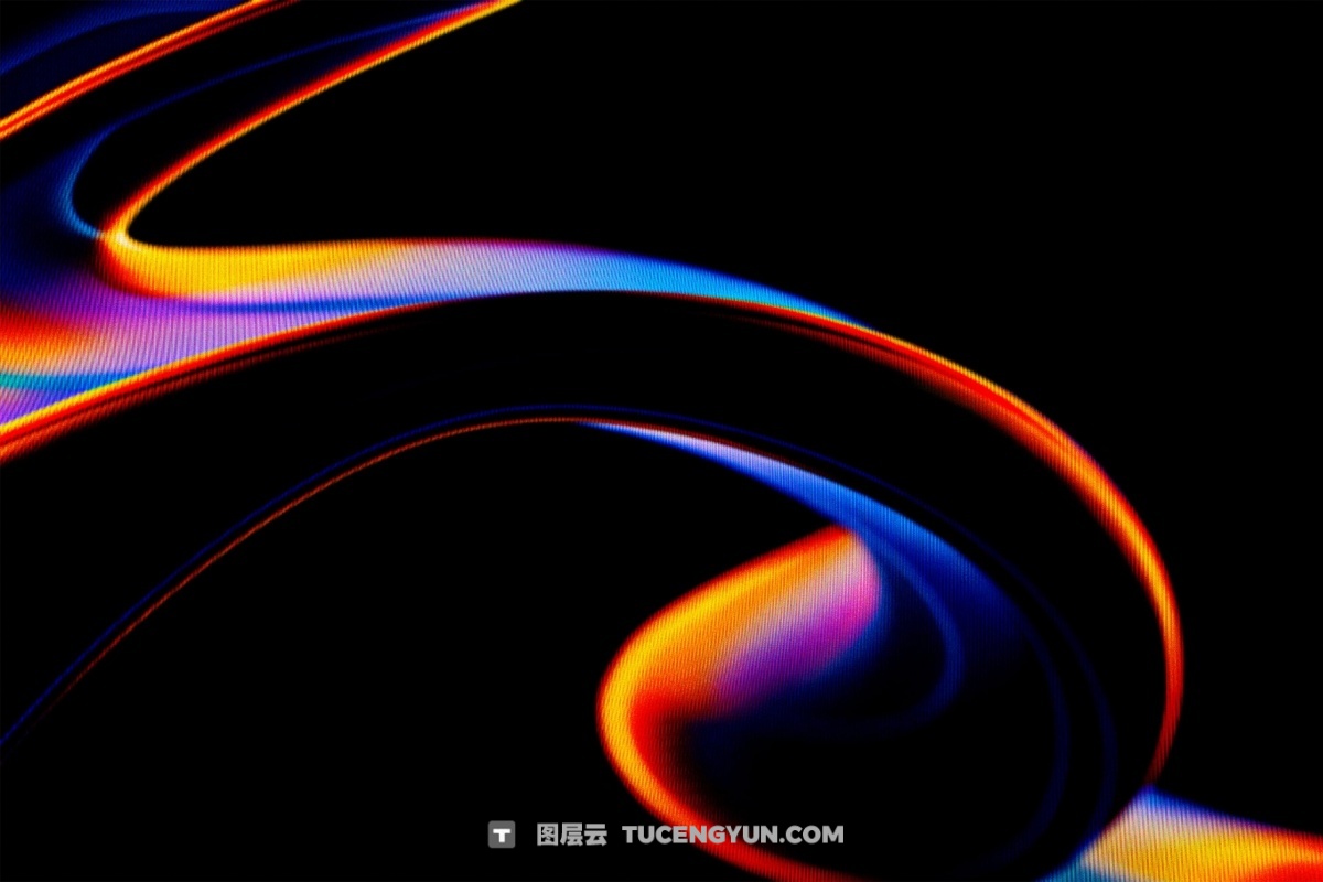 全息棱彩平滑渐变扫描线海报封面背景纹理PSD+JPG素材 Flow Abstract Backgrounds Collection（14300）图层云
