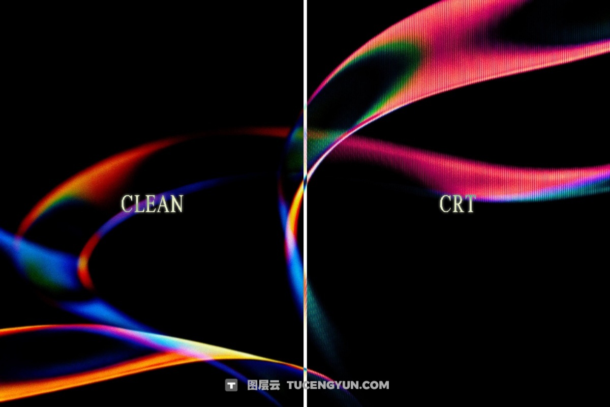 全息棱彩平滑渐变扫描线海报封面背景纹理PSD+JPG素材 Flow Abstract Backgrounds Collection（14300）图层云