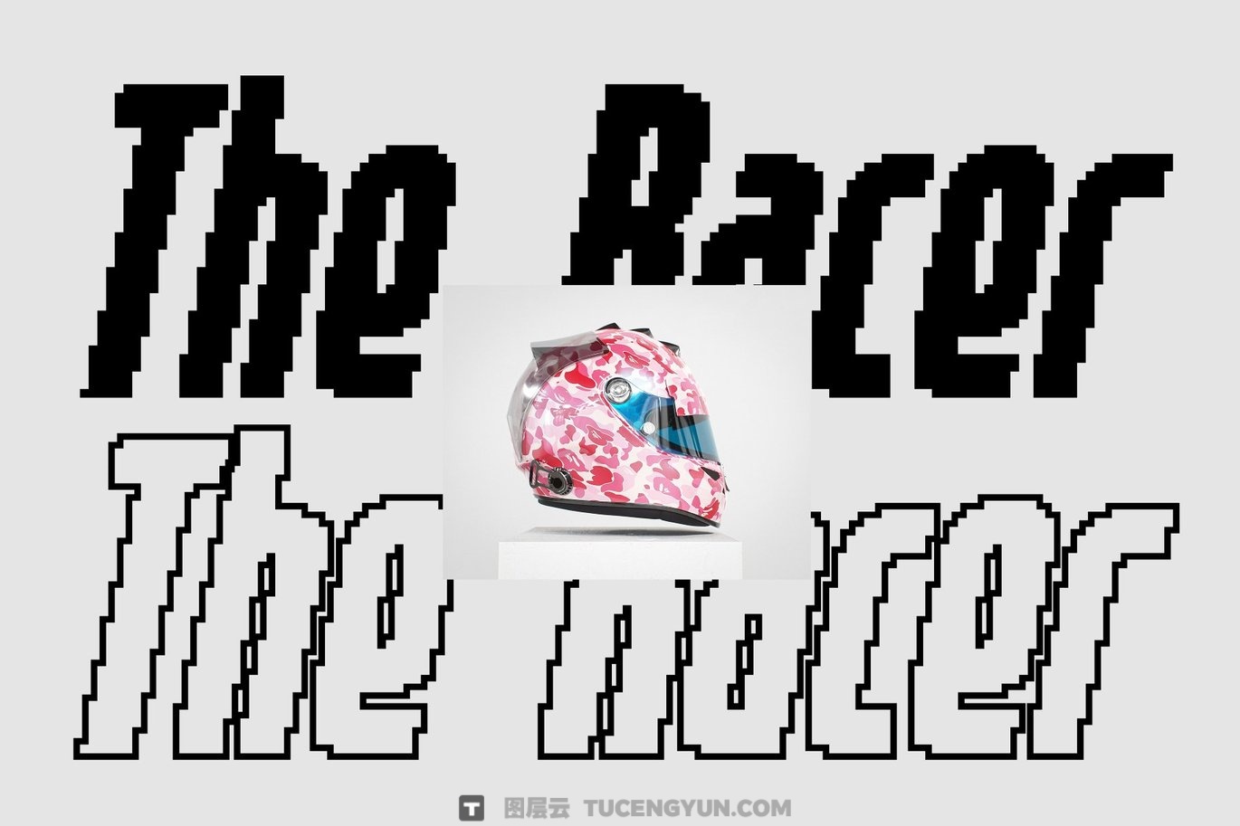 英文字体：大胆紧凑粗犷数字像素风格现代美学封面海报设计无衬线字体 Laveda Pixel（14312）图层云