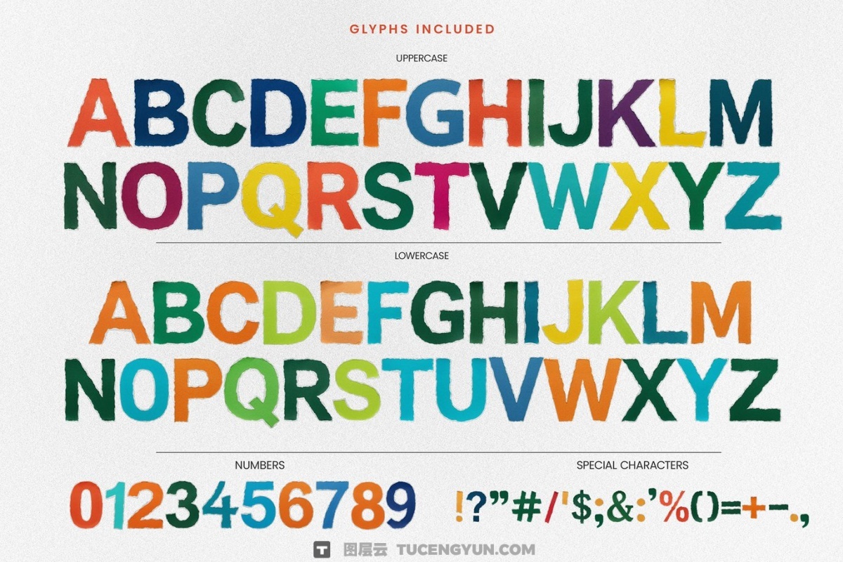 英文字体:大胆拼贴艺术纸质撕纸俏皮儿童插画绘本教育读物品牌厚实手写海报封面设计字体 True Paper — Torn Paper Display Font(14313)图层云 英文字体:大胆拼贴艺术纸质撕纸俏皮儿童插画绘本教育读物品牌厚实手写海报封面设计字体 True Paper — Torn Paper Display Font(14313)图层云