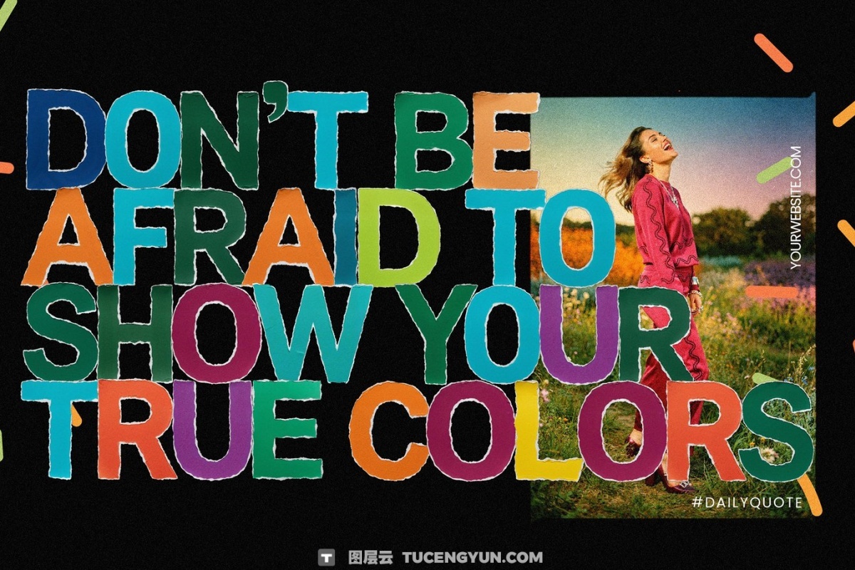 英文字体：大胆拼贴艺术纸质撕纸俏皮儿童插画绘本教育读物品牌厚实手写海报封面设计字体 True Paper — Torn Paper Display Font（14313）图层云