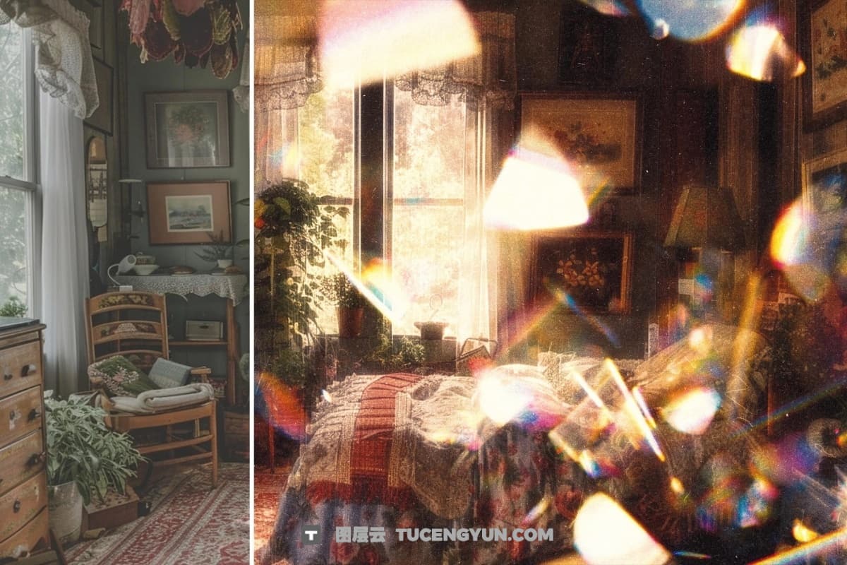 《白日梦想家》棱镜光晕玻璃折射散景封面海报PSD特效样机 Daydream Leak Photo Effect（14322）图层云