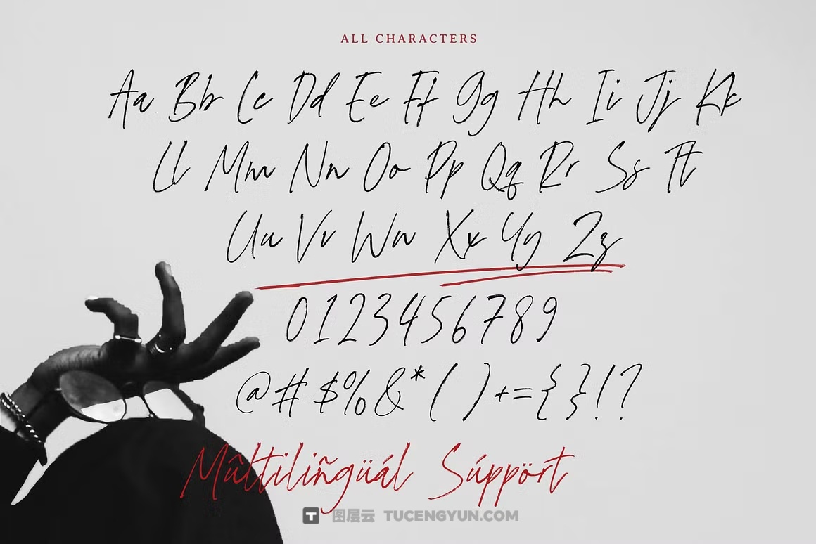 英文字体：大胆表现力手写细腻笔触品牌海报标志封面设计字体 Cosmic Rockstar Font（14328）图层云