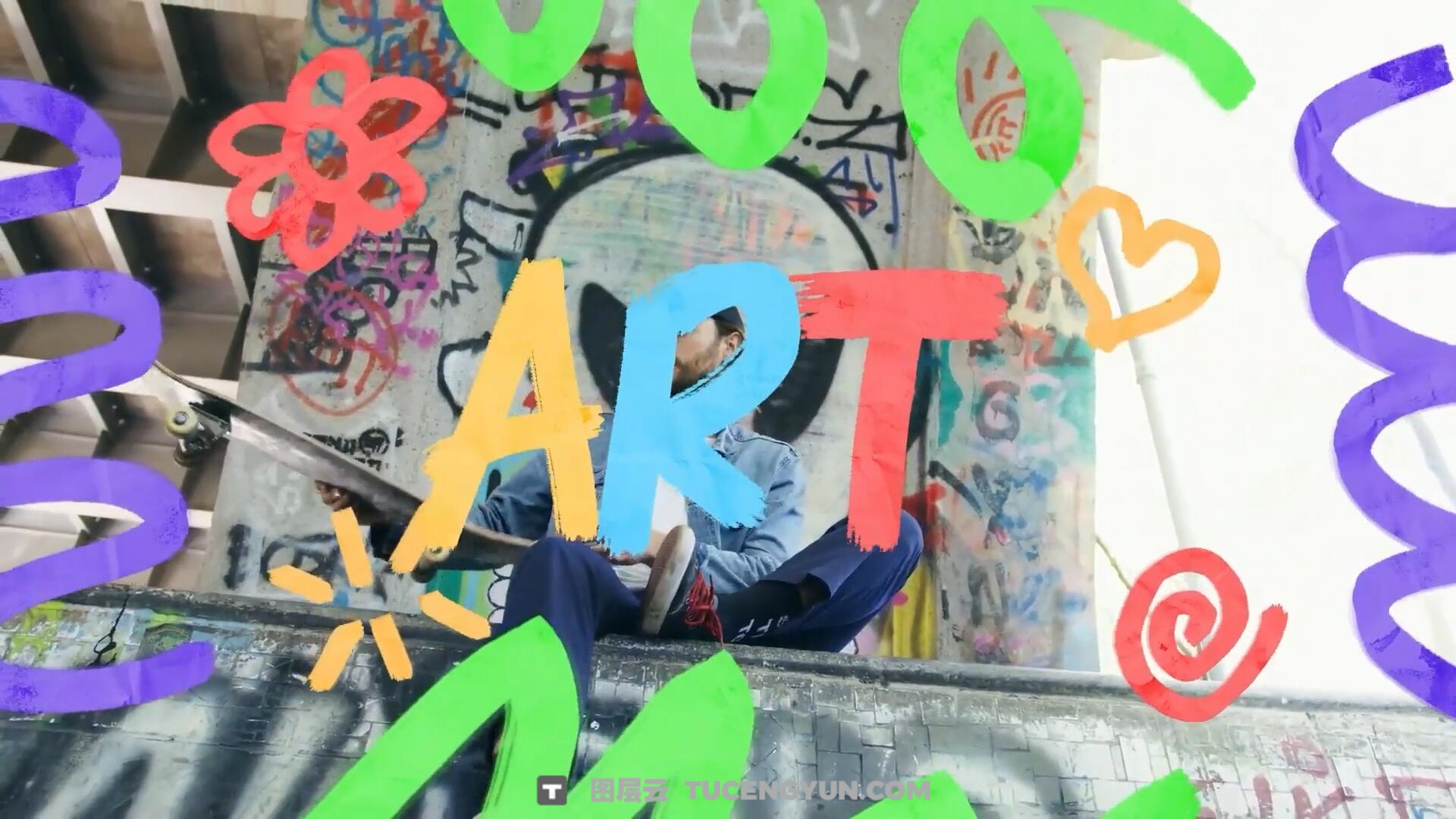 FCPX插件：100个大胆粗糙手绘标记笔刷涂鸦爱心箭头圆圈边框数字字母定格动画元素（14336）图层云