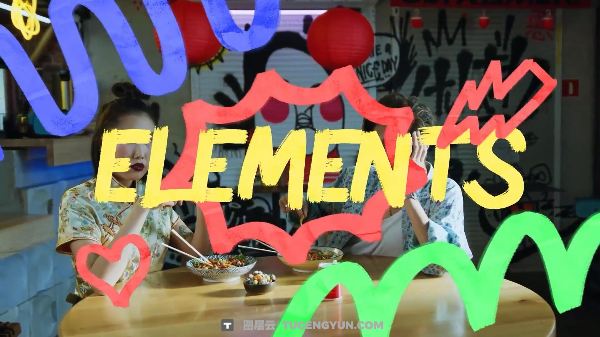 FCPX插件：100个大胆粗糙手绘标记笔刷涂鸦爱心箭头圆圈边框数字字母定格动画元素（14336）图层云