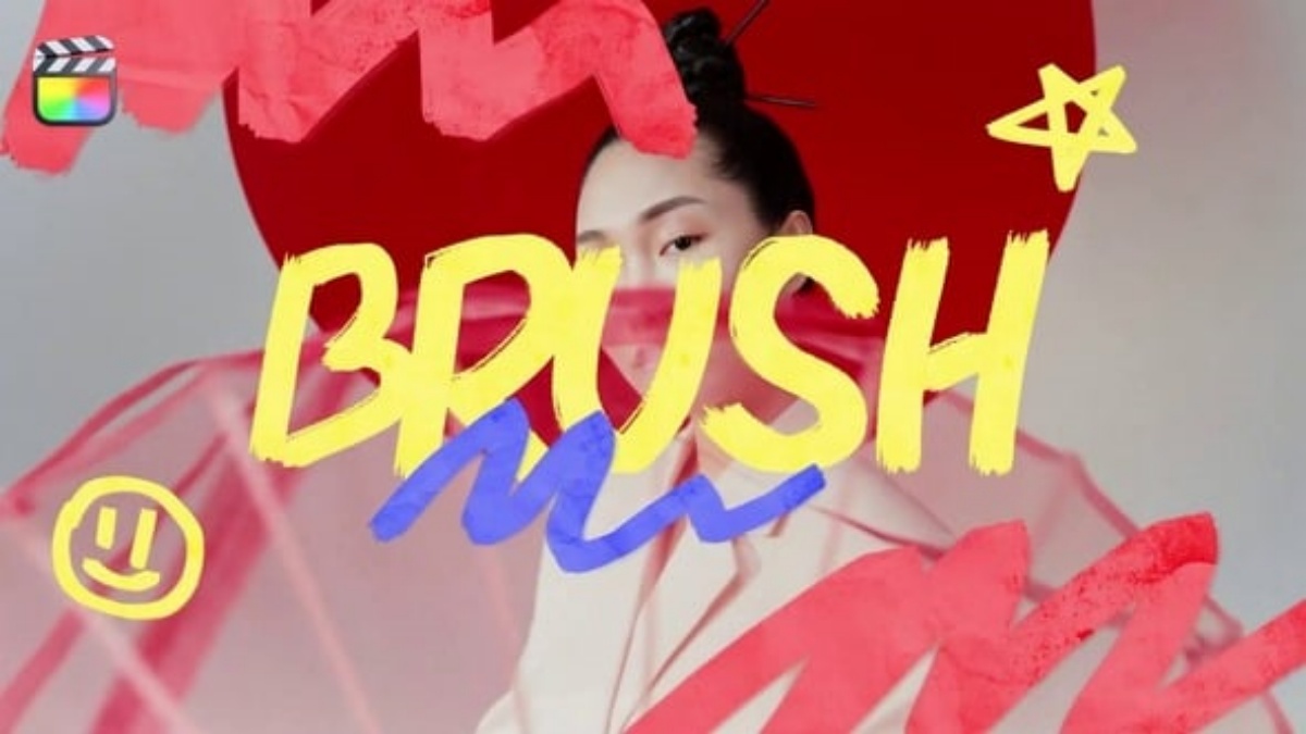 FCPX插件：100个大胆粗糙手绘标记笔刷涂鸦爱心箭头圆圈边框数字字母定格动画元素（14336）