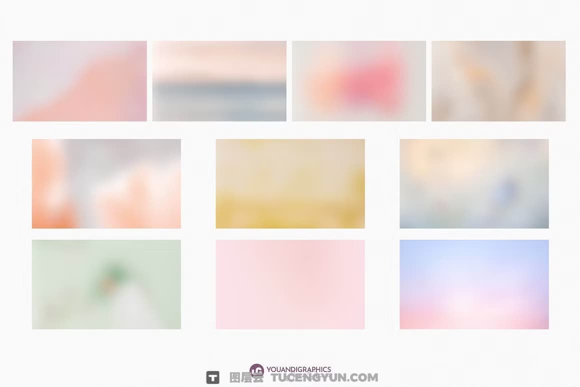 复古日系金箔淡雅炫彩模糊颗粒渐变金线抽象背景素材 Kintsugi Gradient Backgrounds（14442）图层云