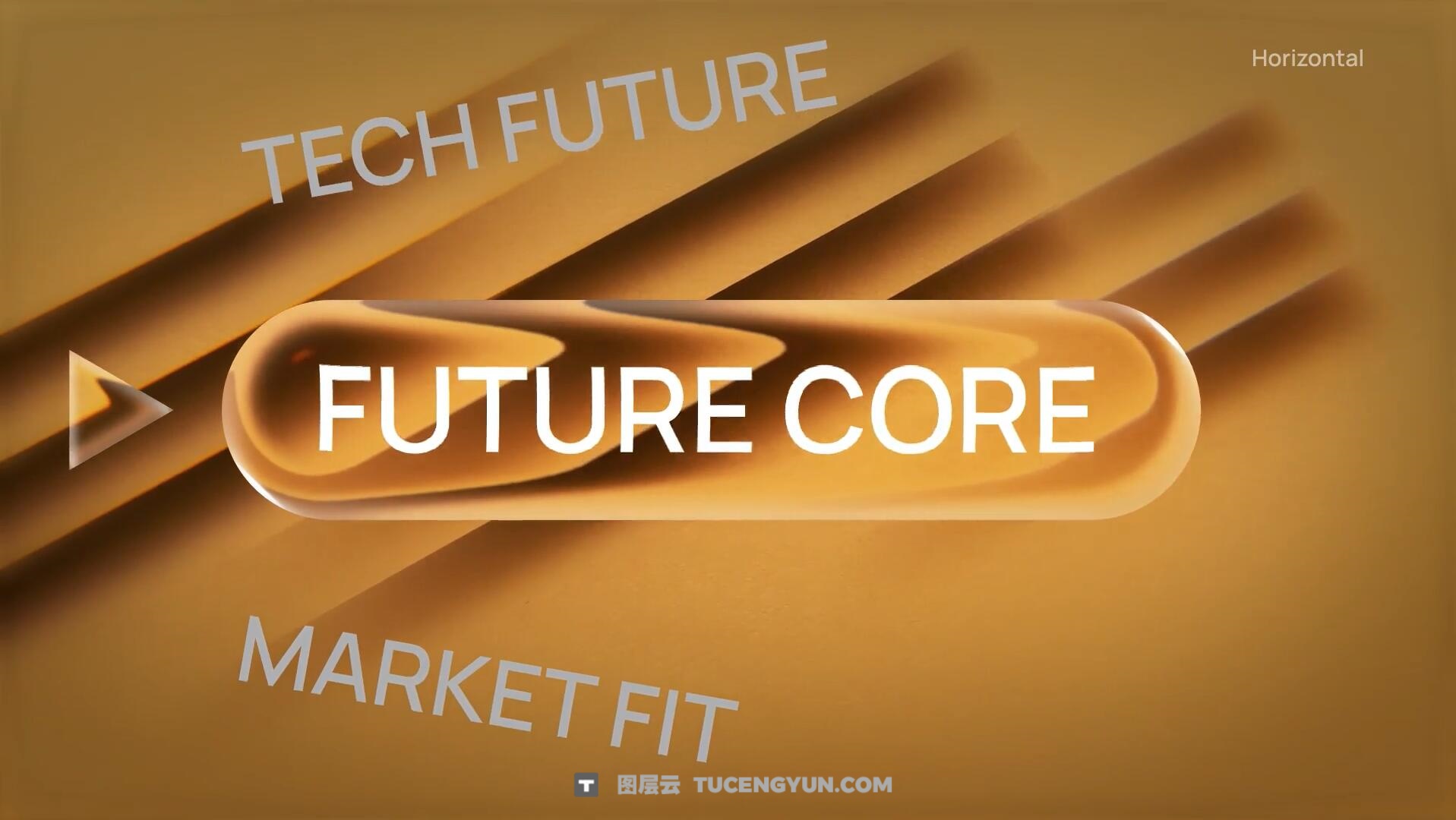 AE模板：苹果液态玻璃风格文字标题轮播、循环、滚动场景动画排版模板 支持横竖屏（14444）图层云