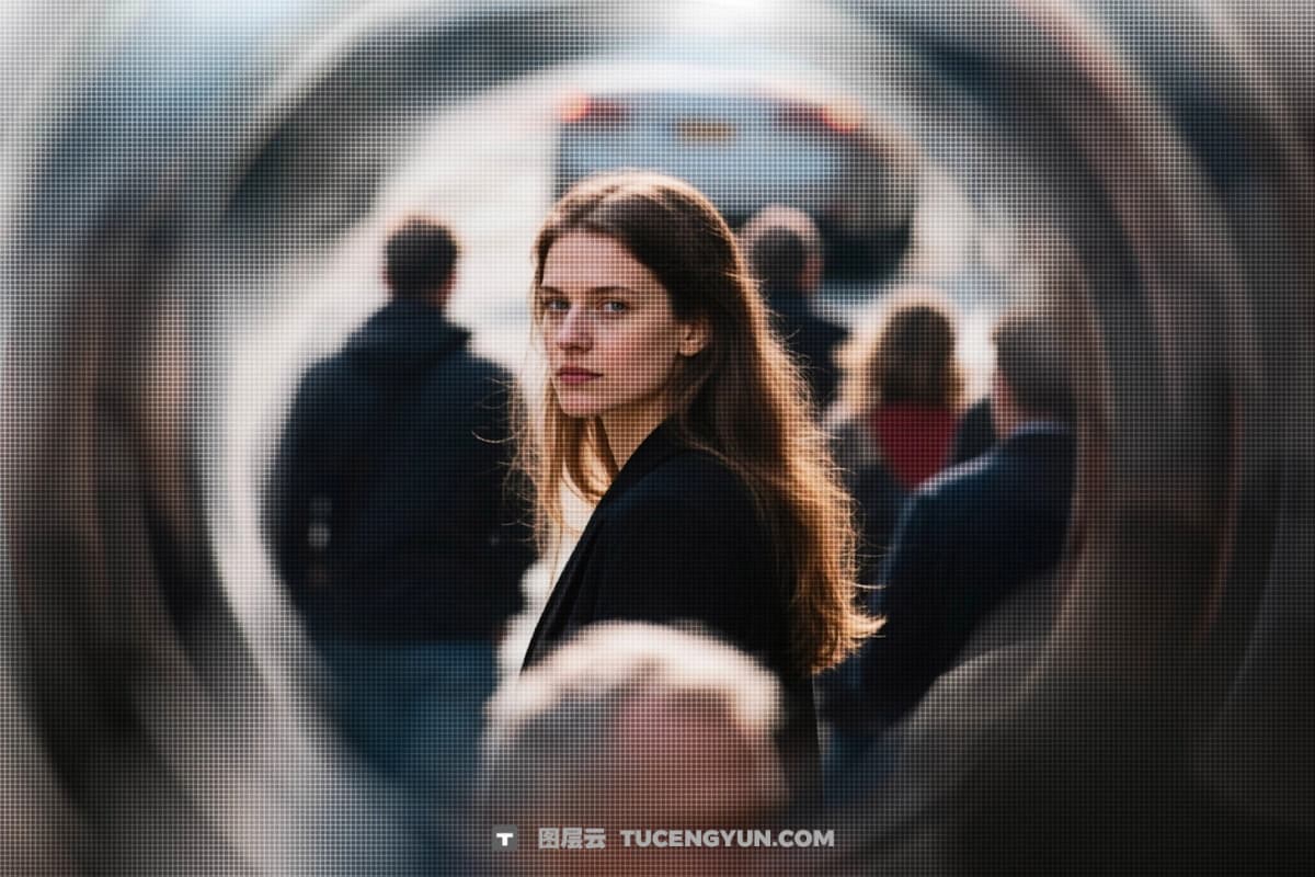 梦幻旋焦动态活力感封面海报设计PSD特效样机 Spinning Blurred Photo Effect（14461）图层云