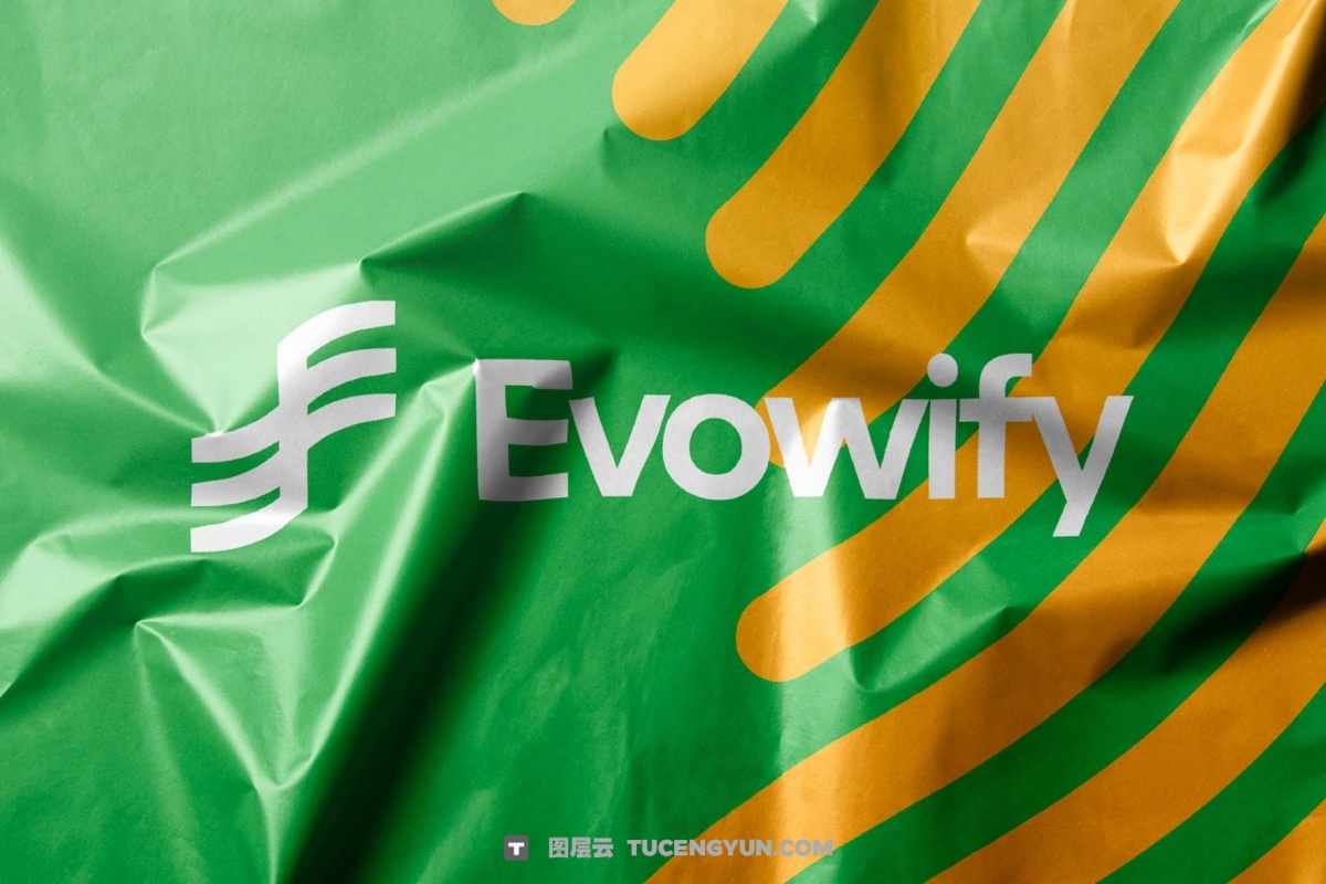 复古真实褶皱胶合折痕塑料购物袋背景肌理纹理文字标题效果PSD特效样机（14462）图层云