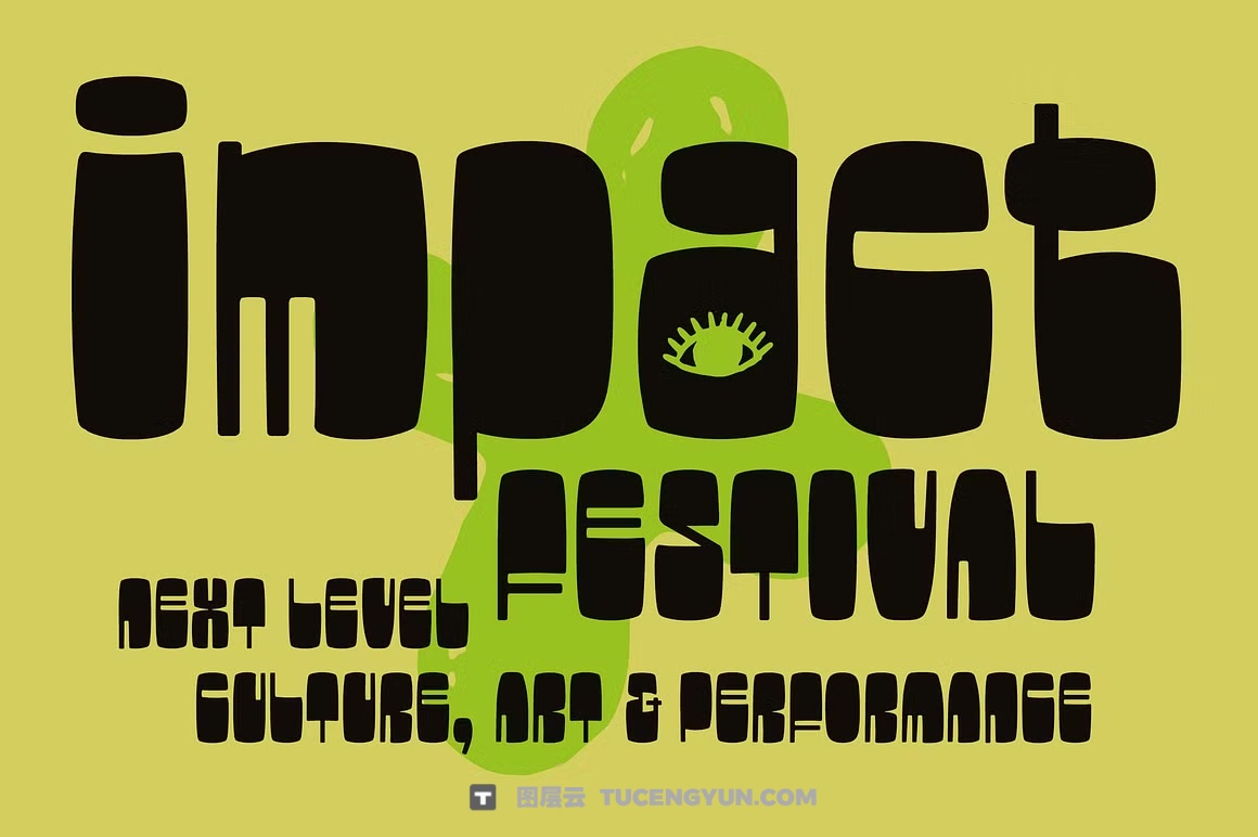 英文字体：复古美学马蒂斯风格粗糙边缘手写镂空剪影封面海报设计字体 Ginsa Silhouette – analog aesthetic（14463）图层云