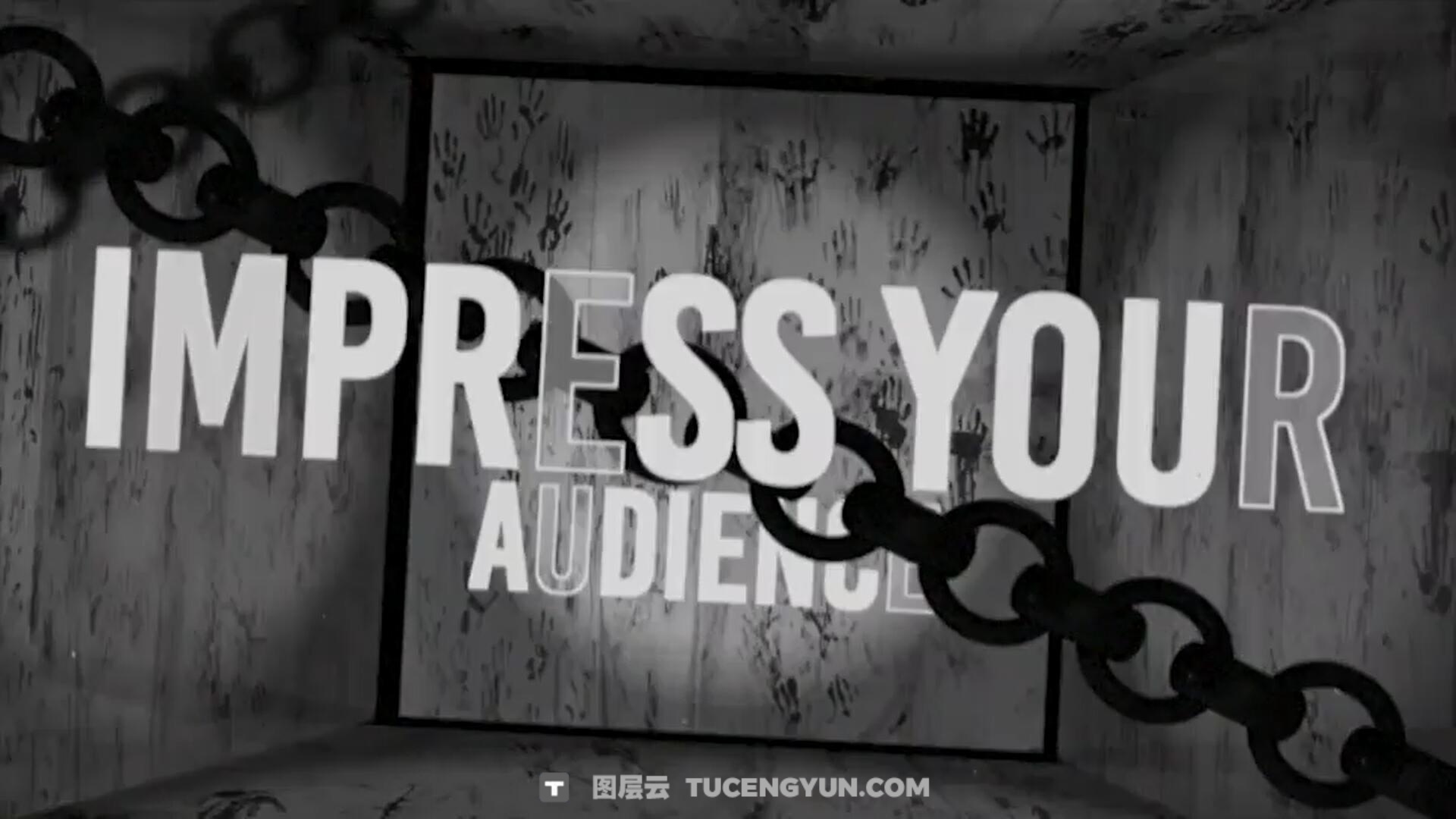 FCPX插件：恐怖惊悚诡异地狱氛围电影广告预告片（14773）图层云