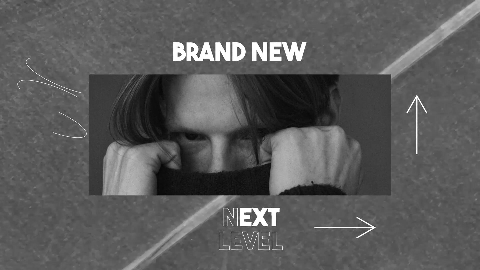 达芬奇模板：复古仿旧垃圾摇滚风格撕纸创意活动快剪开场片头（14474）