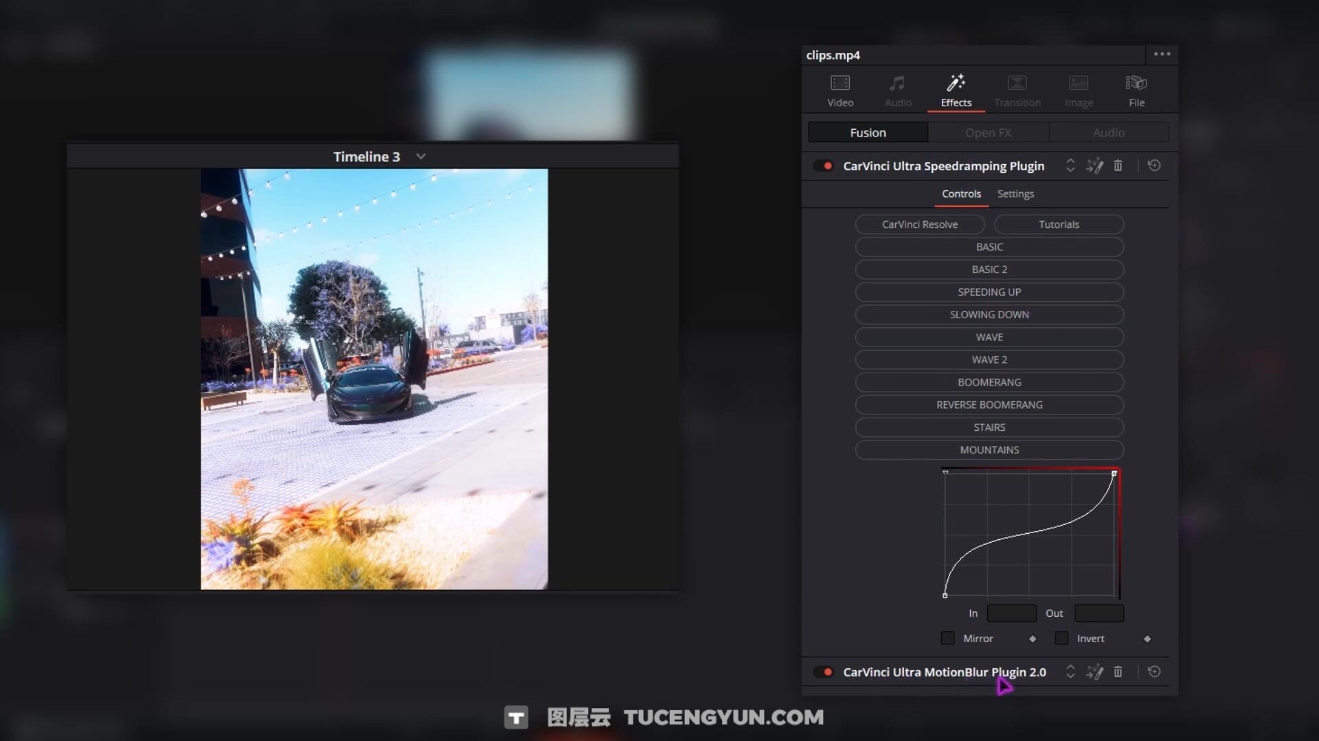 达芬奇插件：一键式超级镜头平滑运动模糊效果+中文字幕视频教程 Ultra MotionBlur Plugin by CarVinci（14484）图层云