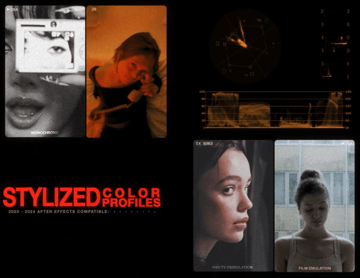 好莱坞电影混剪AE调色效果预设+视频叠加素材包 IZXA EDITING PACK 2.5（14489）