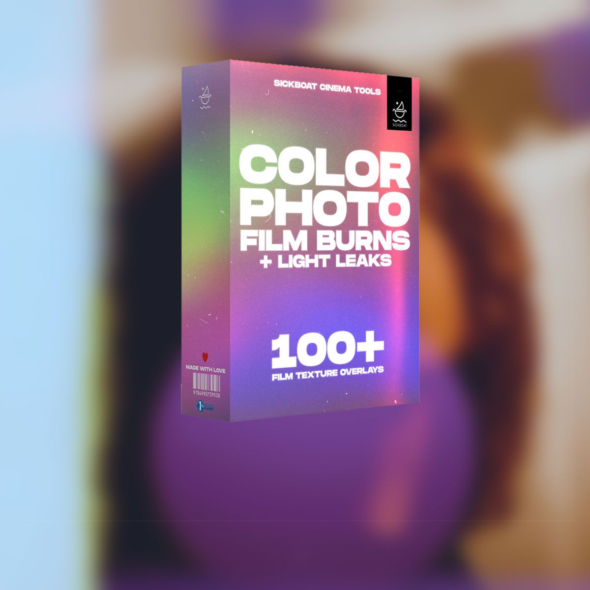 128个真实柯达35mm迷幻多彩胶片烧痕漏光6K叠加纹理背景素材包 Sickboat – Color Photo Film Burn Images + Light Leaks (6K)（14580）