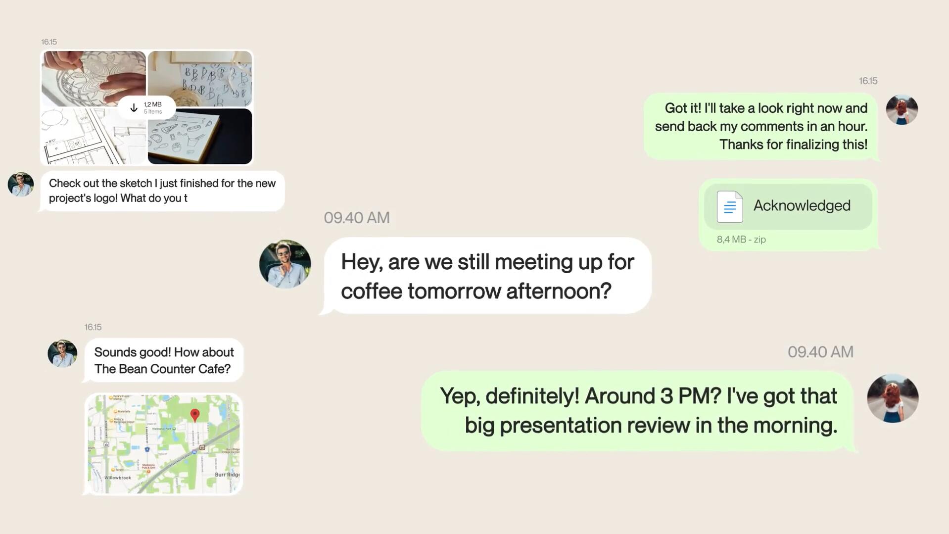 PR模板：短信微信语音文本图像对话聊天记录弹窗动画效果包（14610）