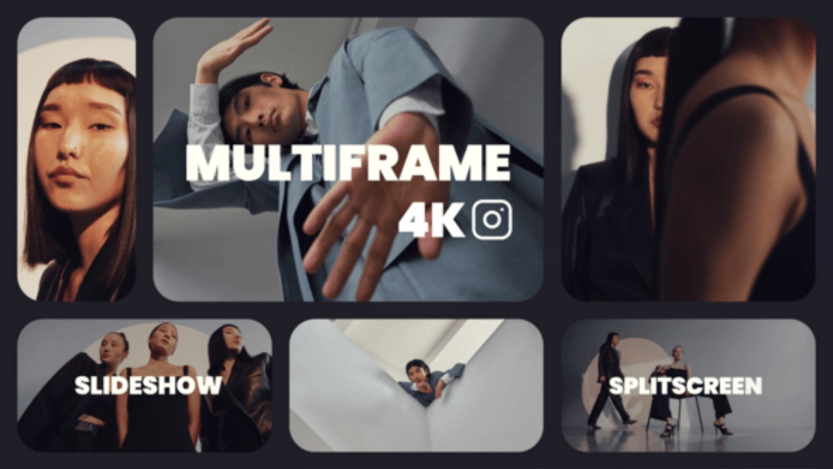 AE模板：潮流创意电影质感多屏丝滑4K视频宣传短片动画 支持横竖屏（14641）