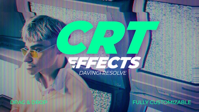 达芬奇预设：逼真CRT监视器电视屏幕损坏显示效果（14679）