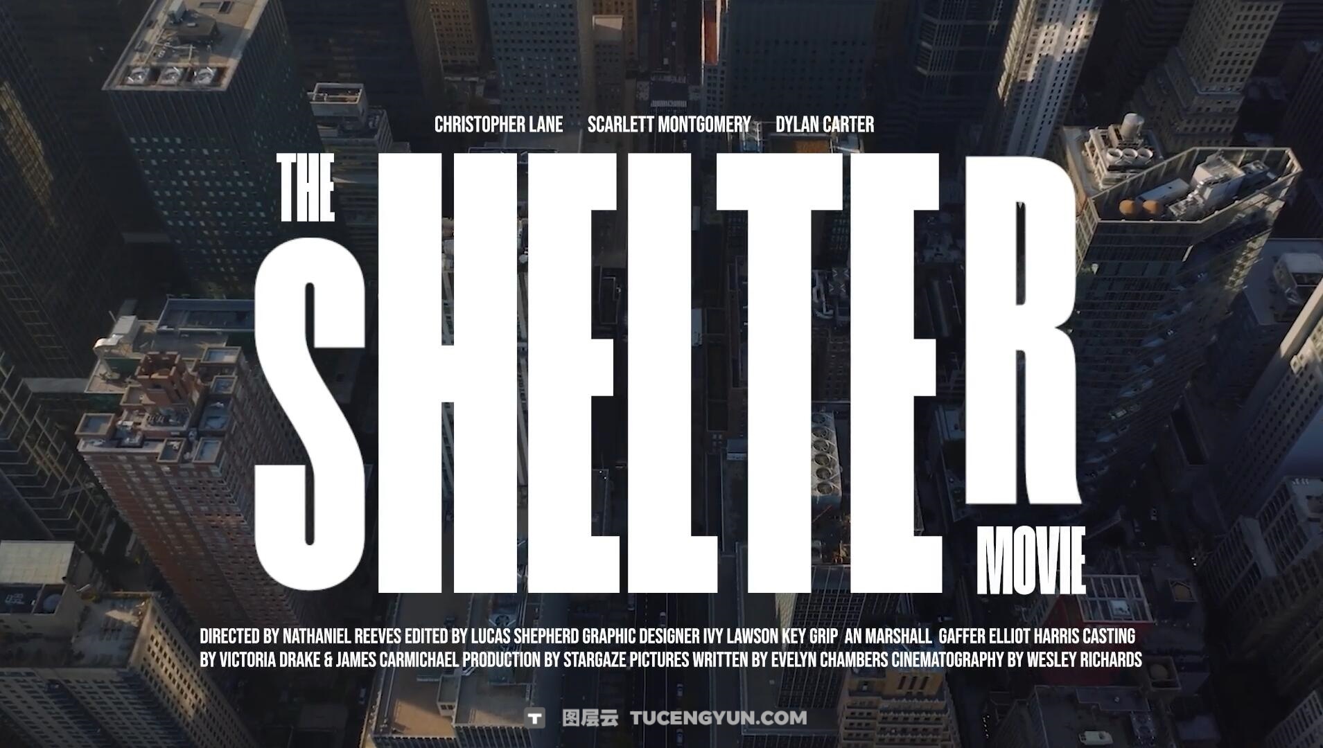 PR模板：10个复古粗犷大胆电影风格氛围片头文字标题字幕动画（14690）图层云