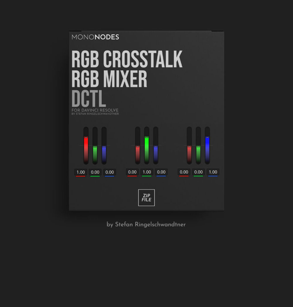 MonoNodes – RGB CROSSTALK / RGB MIXER v2.0 达芬奇RGB串扰/混合器简化DCTL调色插件+视频教程（9177）