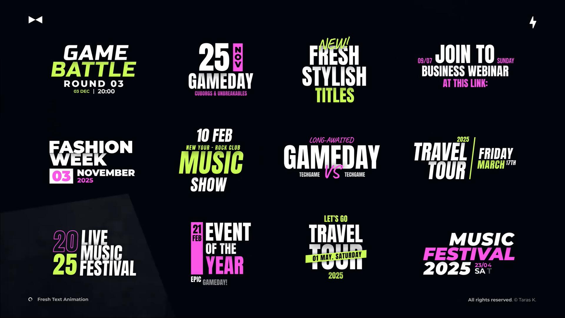 达芬奇预设：全新时尚感粗体动态文字标题字幕排版动画（14710）