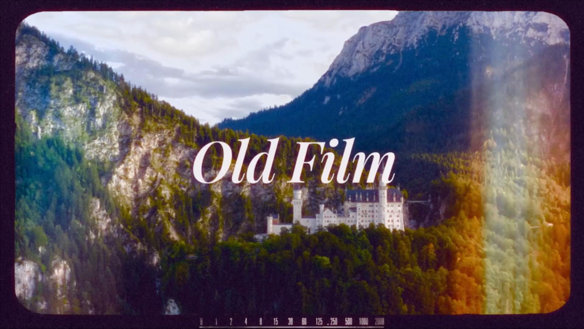 AE模板：复古氛围美学胶片边框、颗粒、闪烁、漏光叠加模板 支持横竖屏（14737）