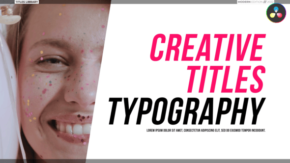 达芬奇预设：创意色块文字标题无缝转场过渡（14764）