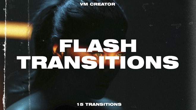 PR模板：15个逼真现代/复古感相机开拍、快门、闪光灯、无缝转场过渡（14780）