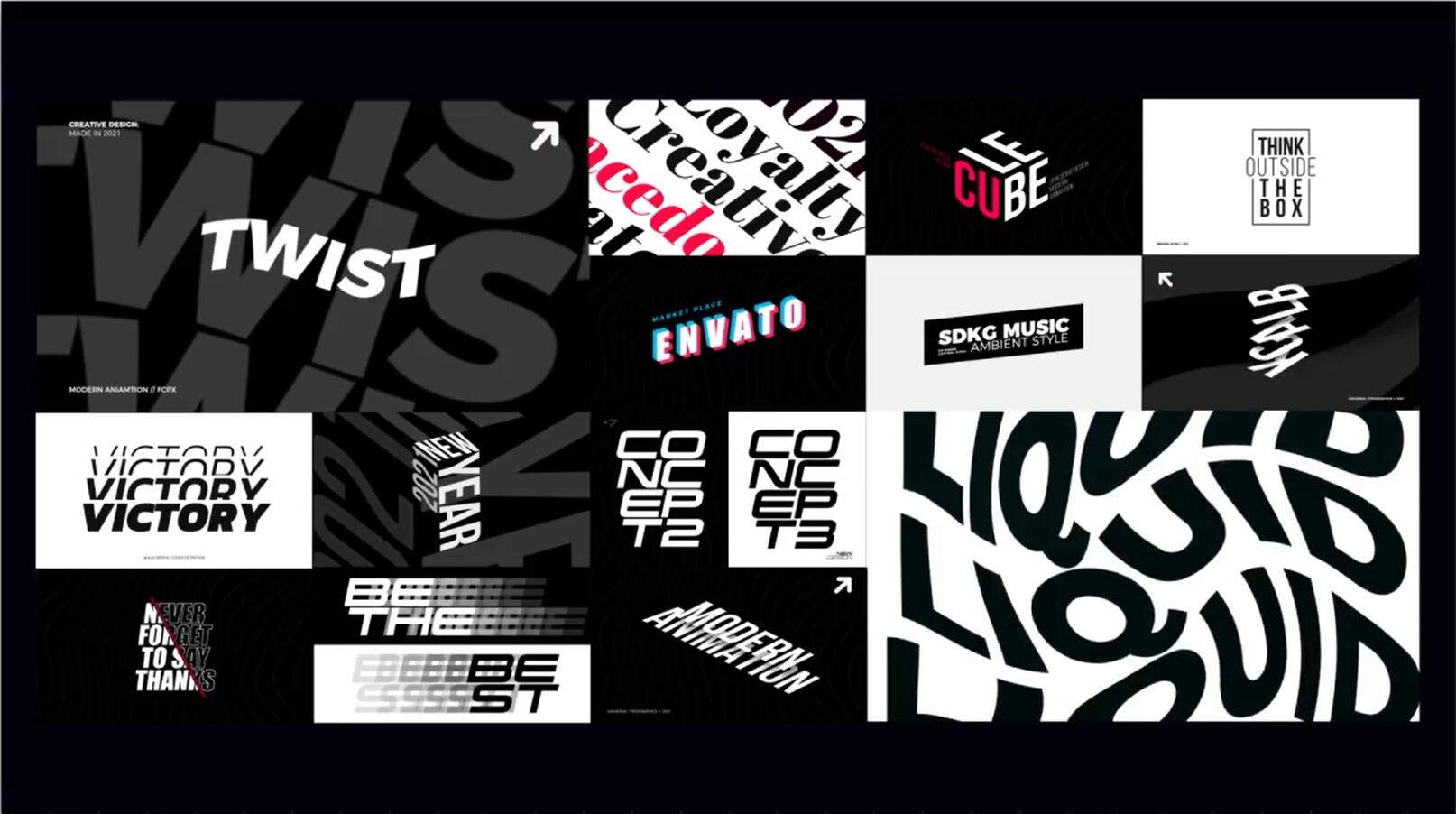 FCPX插件：全新炫酷动力学动态海报文字标题动画（14792）