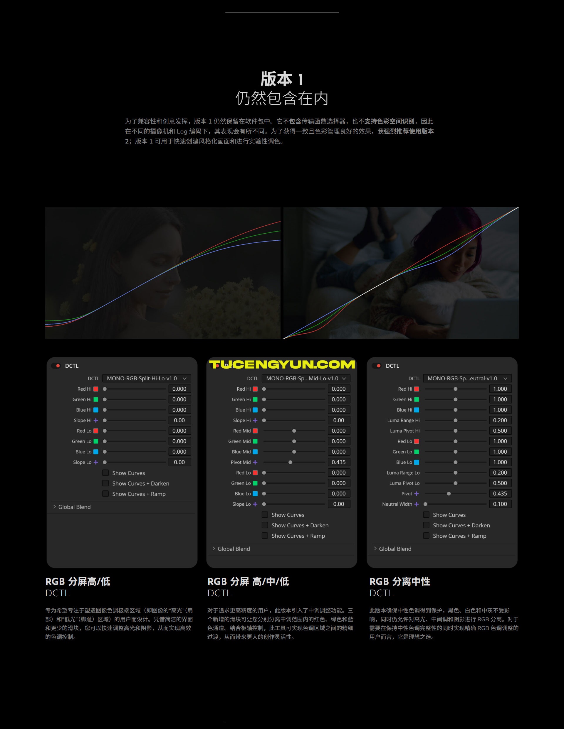 Mononodes – RGB SPLIT TONE V2 全新RGB空间感知型色调分离达芬奇调色插件（9162）图层云