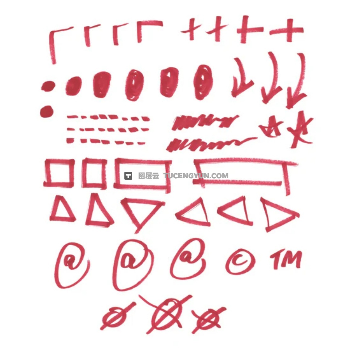 550+大胆街头艺术马克笔手绘涂鸦美学标记符号箭头字母数字PNG+MOV视频素材 Sickboat – ON THE MARK PNG MARKER PEN TEXTURE PACK (10K)（14844）图层云