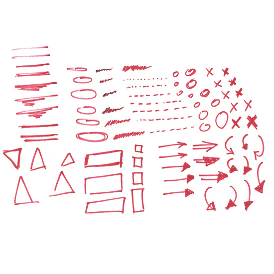 550+大胆街头艺术马克笔手绘涂鸦美学标记符号箭头字母数字PNG+MOV视频素材 Sickboat – ON THE MARK PNG MARKER PEN TEXTURE PACK (10K)（14844）图层云