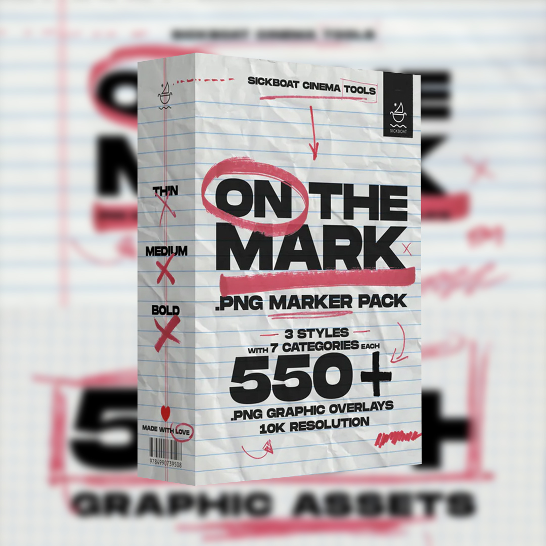 550+大胆街头艺术马克笔手绘涂鸦美学标记符号箭头字母数字PNG+MOV视频素材 Sickboat – ON THE MARK PNG MARKER PEN TEXTURE PACK (10K)（14844）图层云