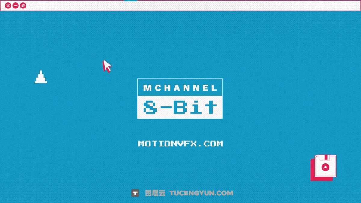 MotionVFX — mChannel 8-Bit 72个复古趣味8-Bit像素游戏风格图形元素文字标题、排版、转场、背景栏目包装视觉动画FCPX插件 （14863）图层云