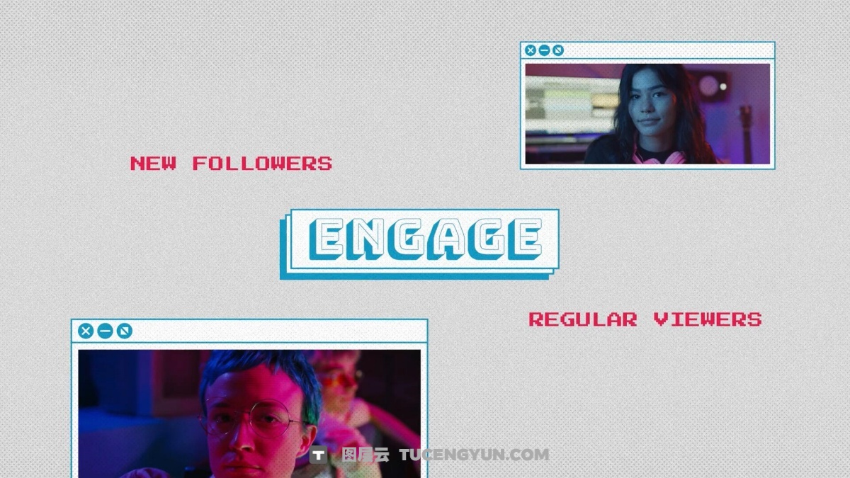 MotionVFX — mChannel 8-Bit 72个复古趣味8-Bit像素游戏风格图形元素文字标题、排版、转场、背景栏目包装视觉动画FCPX插件 （14863）图层云