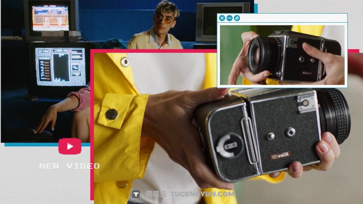 MotionVFX — mChannel 8-Bit 72个复古趣味8-Bit像素游戏风格图形元素文字标题、排版、转场、背景栏目包装视觉动画FCPX插件 （14863）图层云