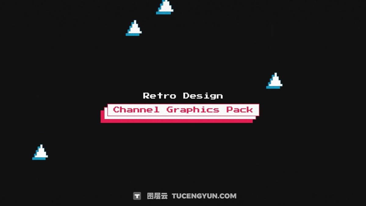 MotionVFX — mChannel 8-Bit 72个复古趣味8-Bit像素游戏风格图形元素文字标题、排版、转场、背景栏目包装视觉动画FCPX插件 （14863）图层云