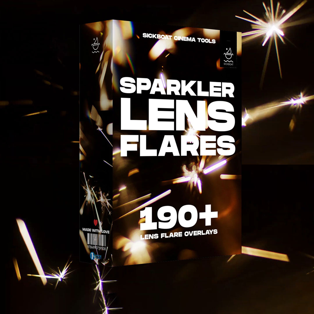 梦幻烟花镜头光晕金色光芒闪耀波光闪烁温暖氛围镜头光晕4K视频素材 Sickboat – SPARKLER LENS FLARES (4K)（14865）