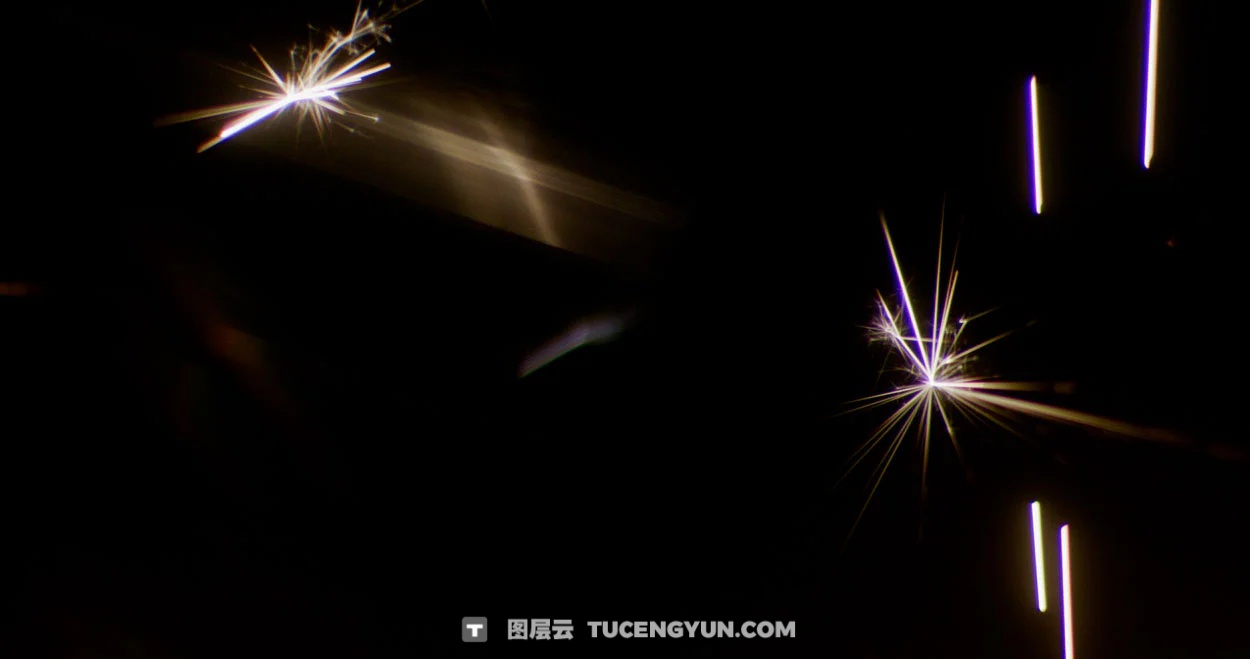 梦幻烟花镜头光晕金色光芒闪耀波光闪烁温暖氛围镜头光晕4K视频素材+JPG叠加素材 Sickboat – SPARKLER LENS FLARES (4K)（14865）图层云